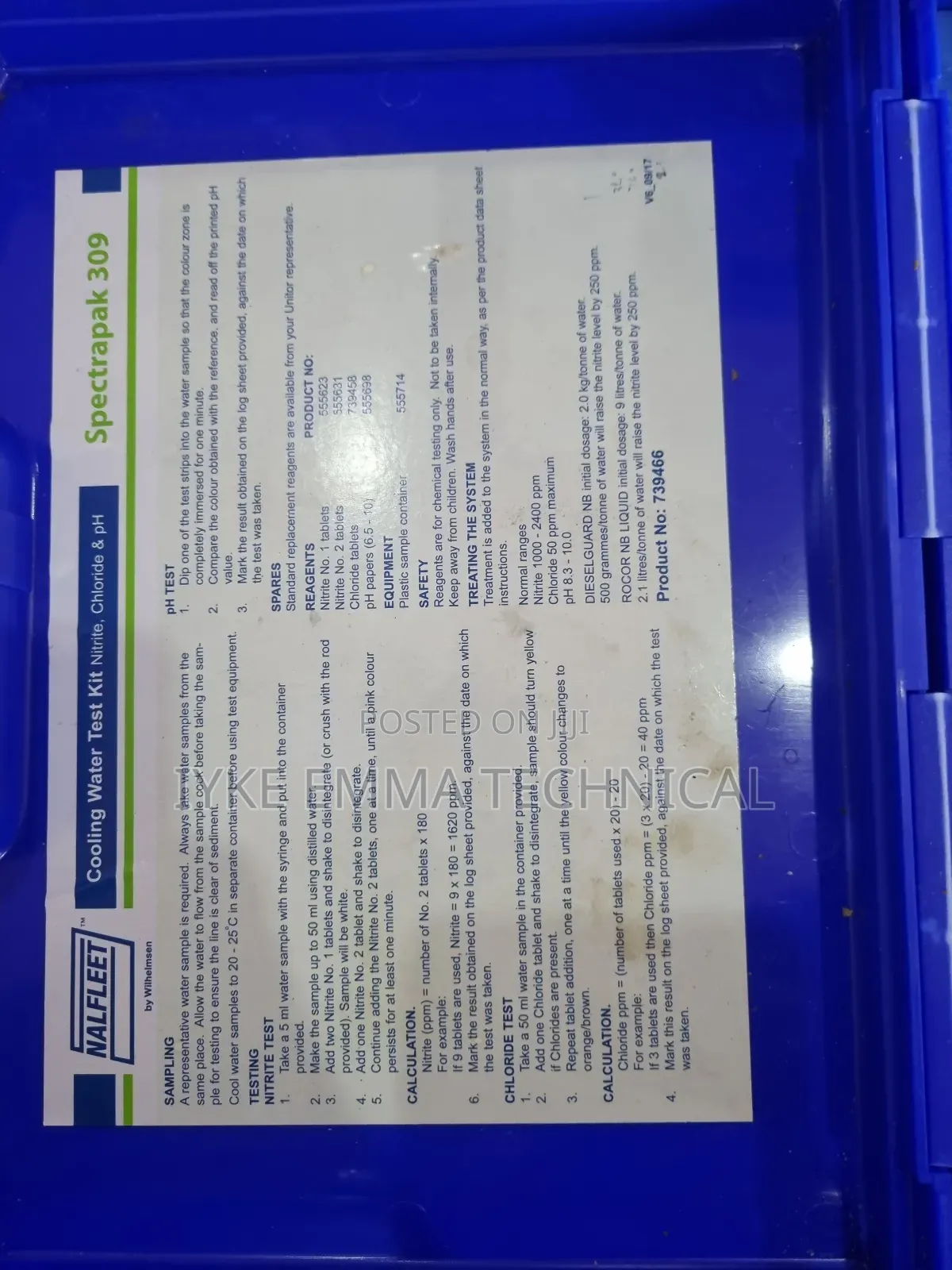 Nalfleet Spectrapak 309 Cooling Water Test Kit