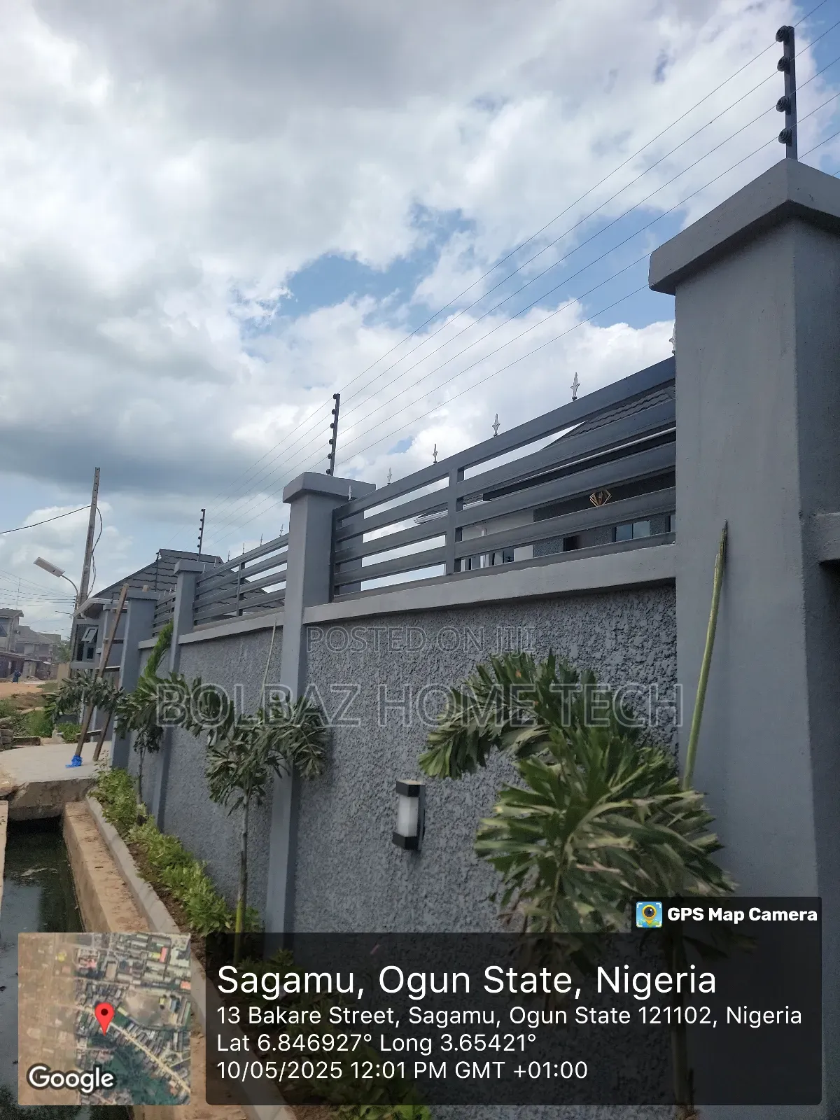 Security Fence; In Form of Electric Fence-Wire
