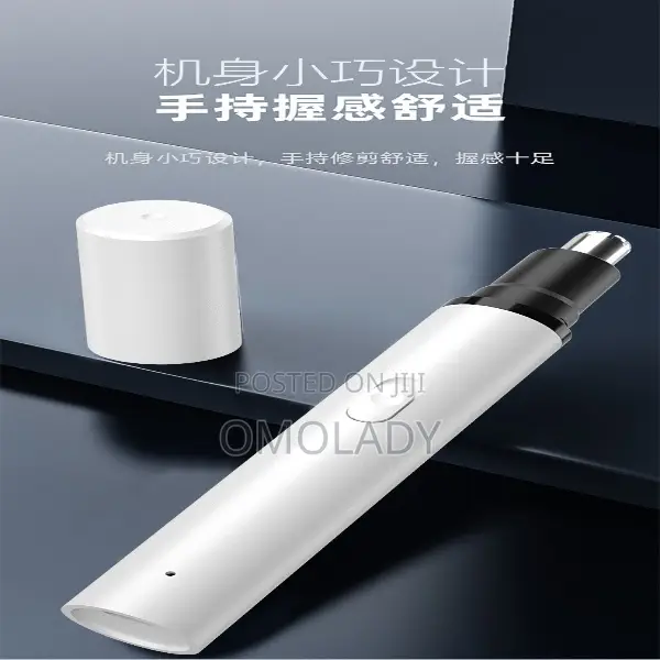 Rechargeable Nose and Ear Hair Trimmer Remover - White