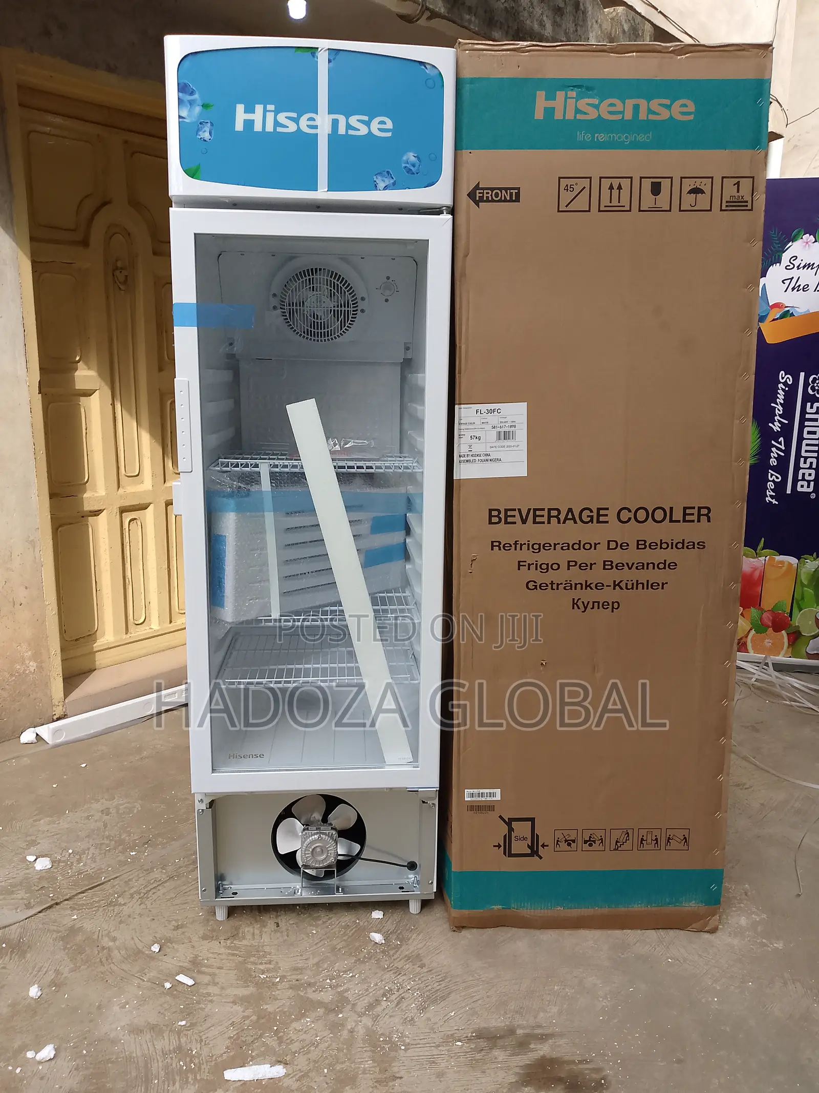 Glass Door Upright Refrigerator Chiller - Hisense - Fl=30fc