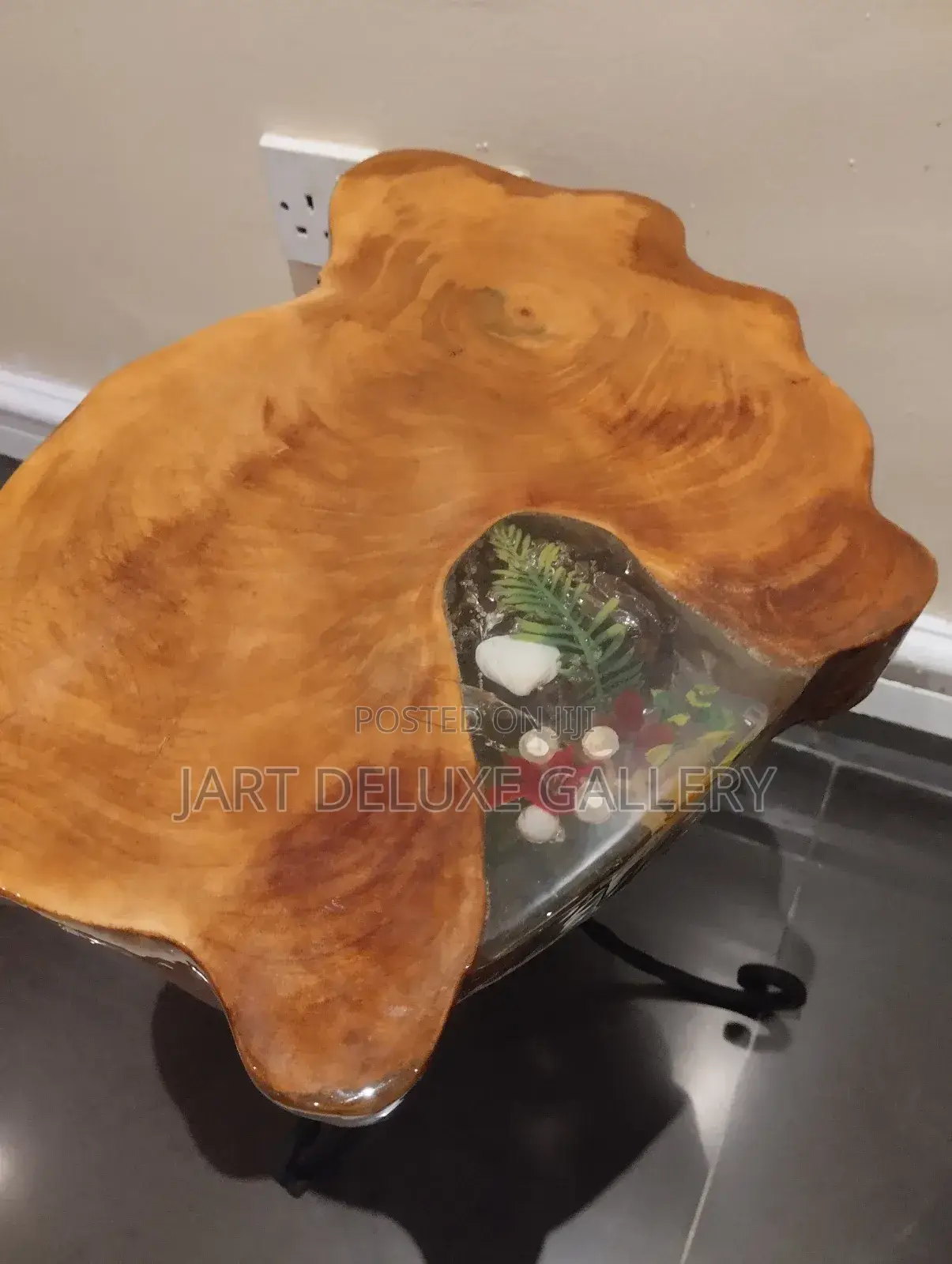 Wooden Epoxy Side Table