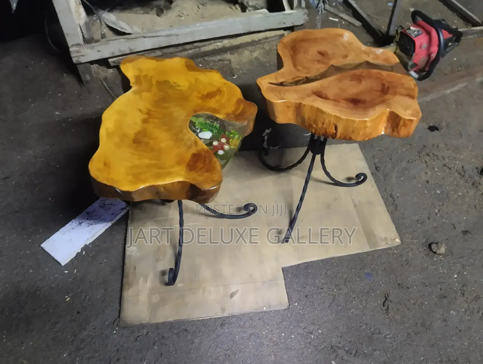 Wooden Epoxy Side Table