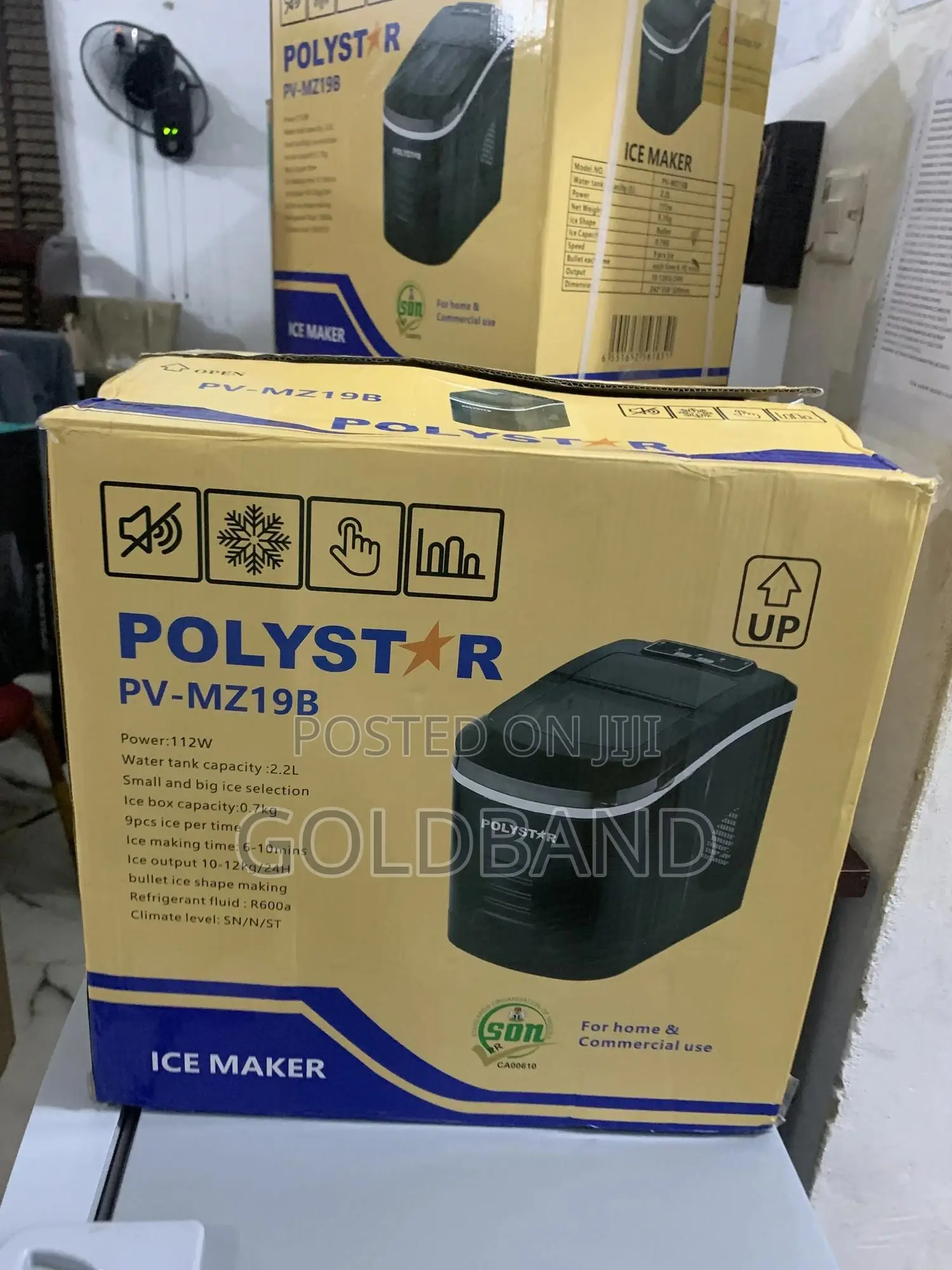 Polystar Ice Maker – Pv-Mz9b, 9 Bullet Ice Cubes Per Cubes