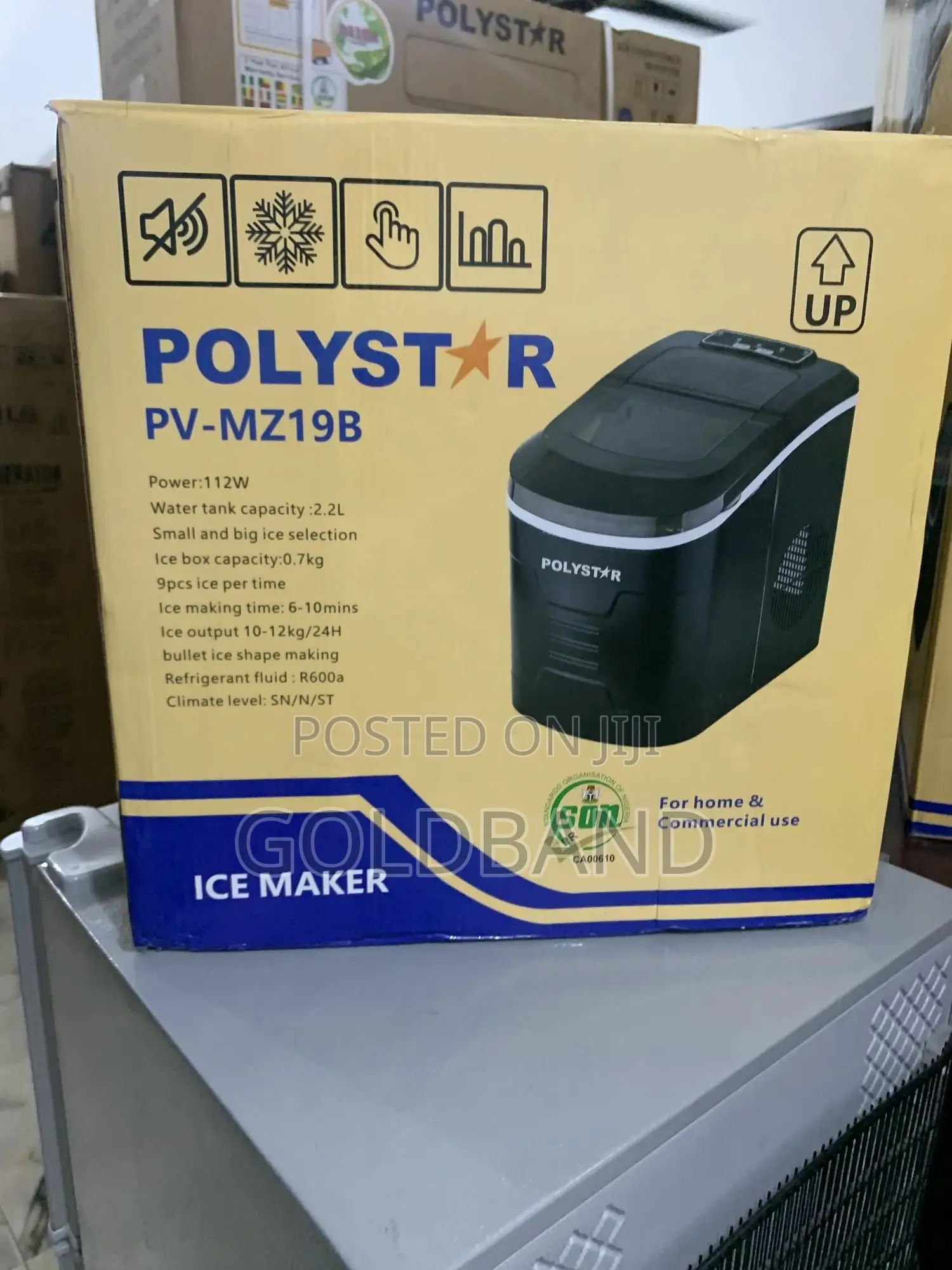 Polystar Pv-Mz9b Ice Maker – 9 Ice Cubes in Under 10 Minutes