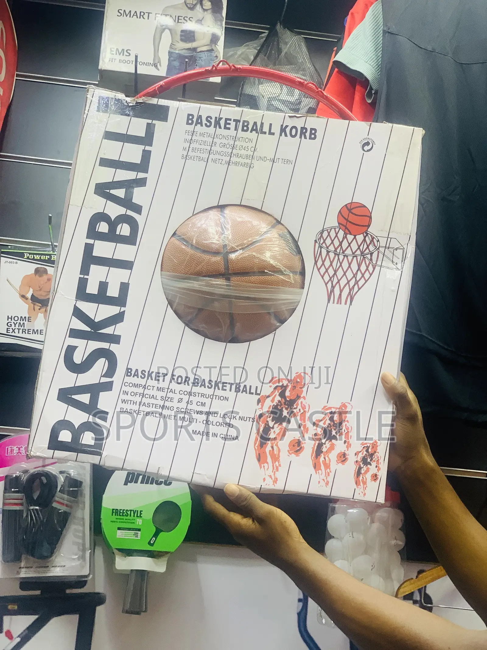 Basketball Rim With Basketball