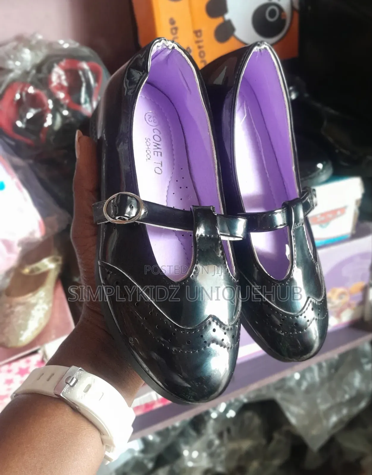 Girl's Patent School Shoe(Size 31-36)