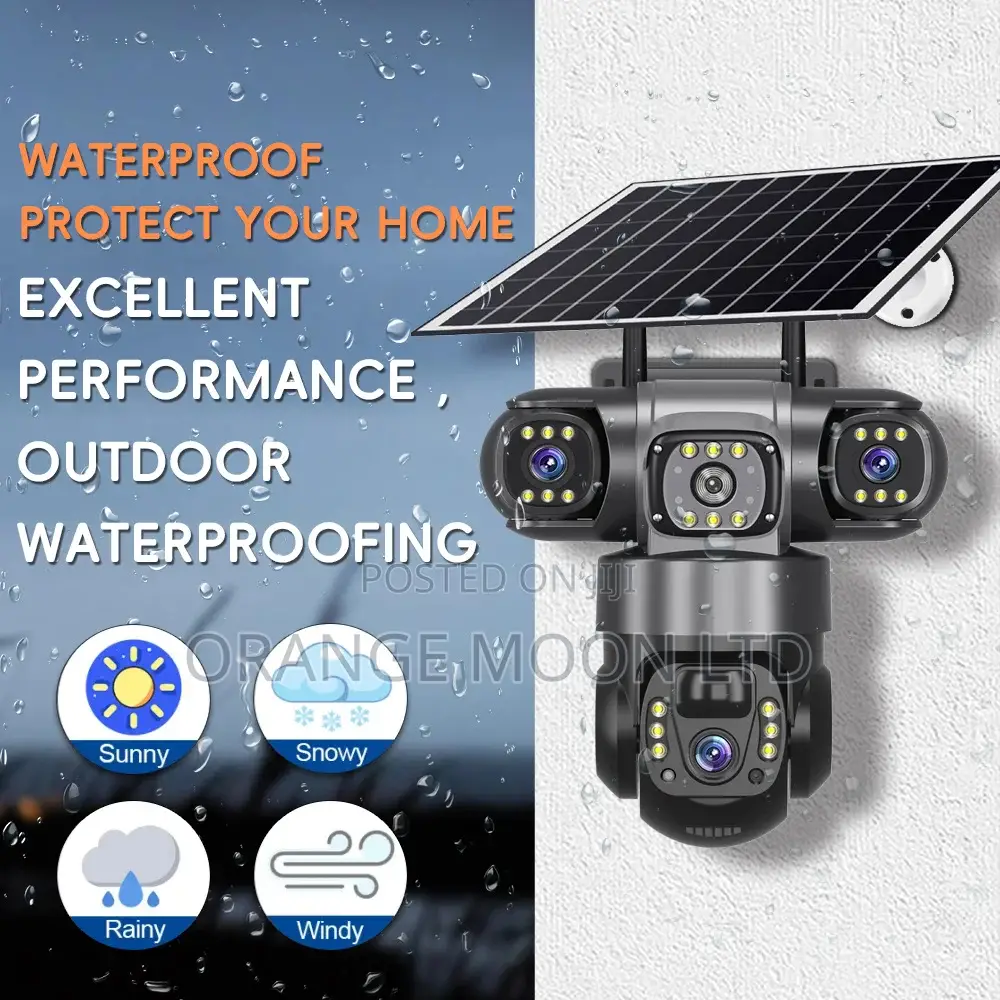V380 Pro 12mp 10x Zoom Triple Lens 4g Solar Camera