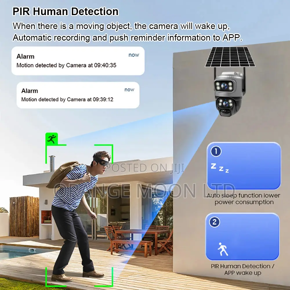 V380 Dual Lens 4g Sim Card Camera Solar Solar Camera