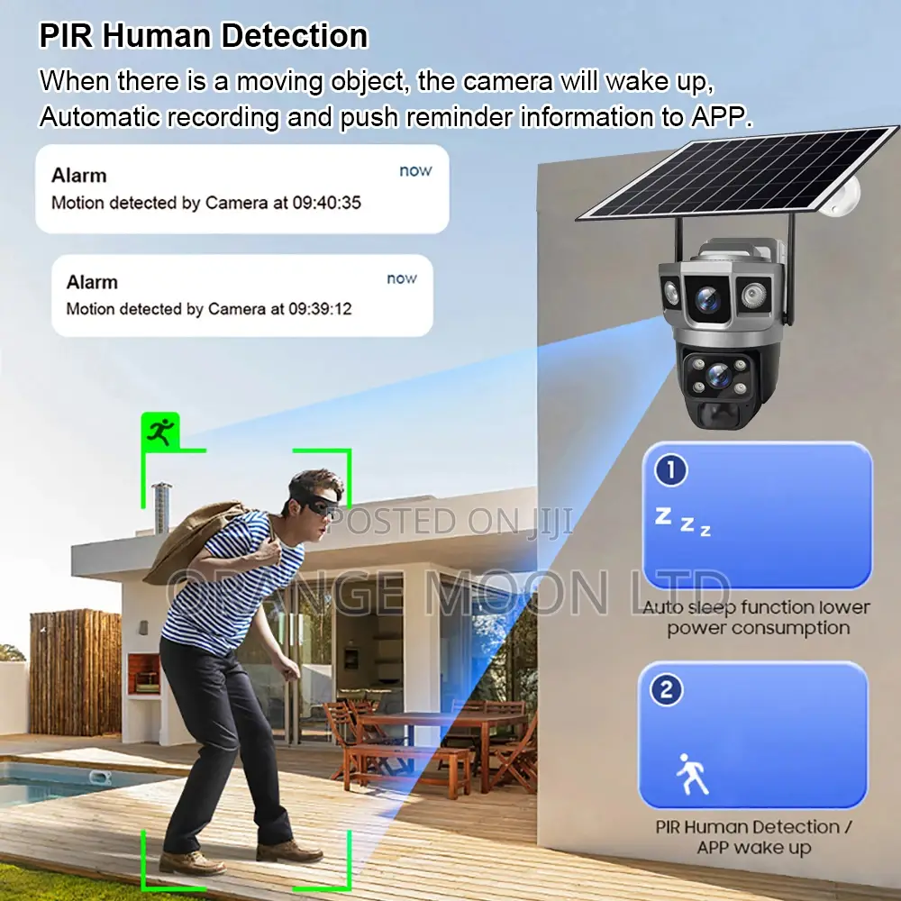 V380 Pro 12mp Solar Three Lens Ip Camera