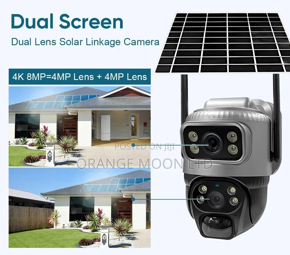 V380 Dual Lens 4g Sim Card Camera Solar Solar Camera