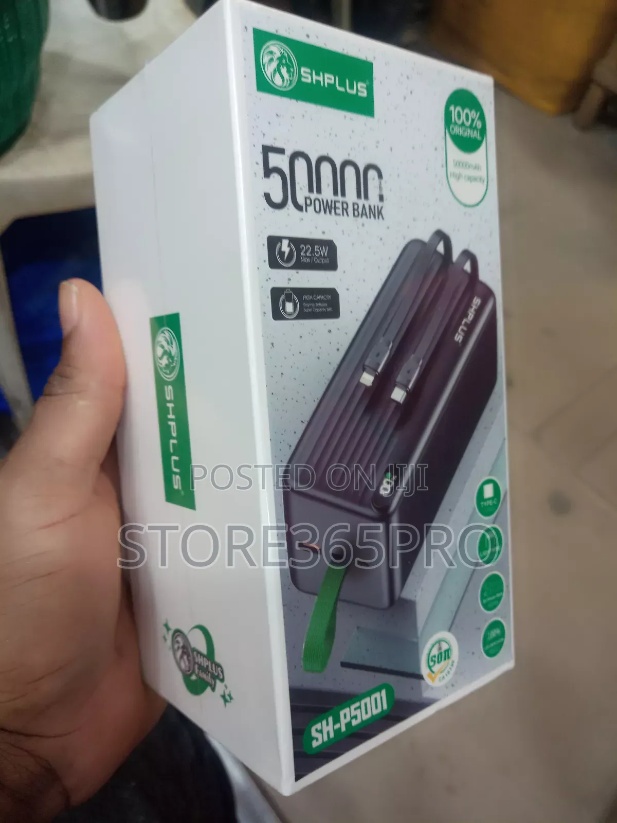 Shplus 50,000mah Powerbank Type C and iPhone Cable