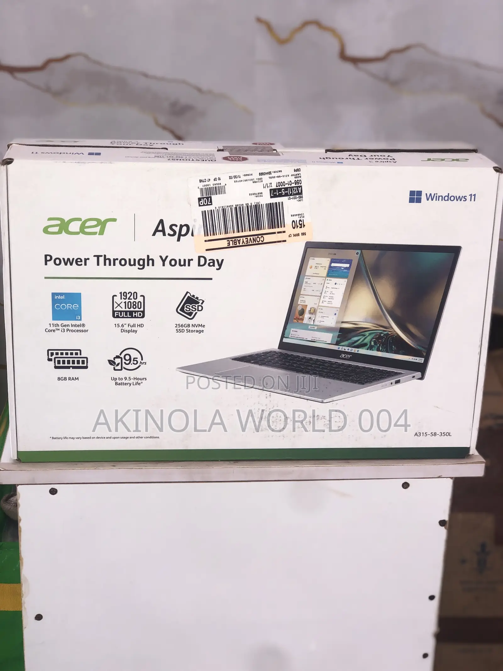 New Laptop Acer Aspire 3 A315-53 8GB Intel Core I3 SSD 256GB