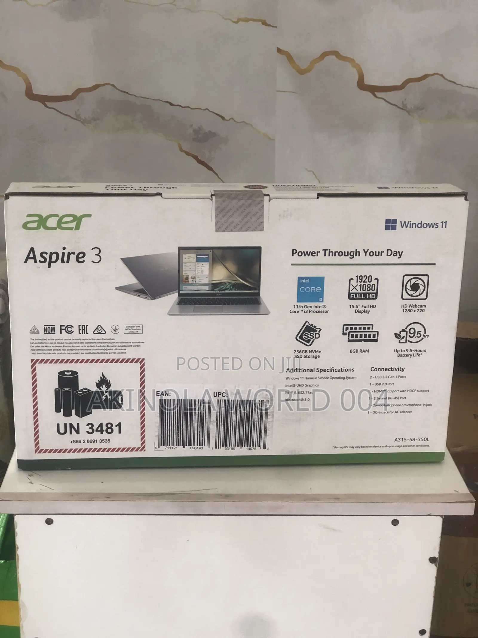 New Laptop Acer Aspire 3 A315-53 8GB Intel Core I3 SSD 256GB