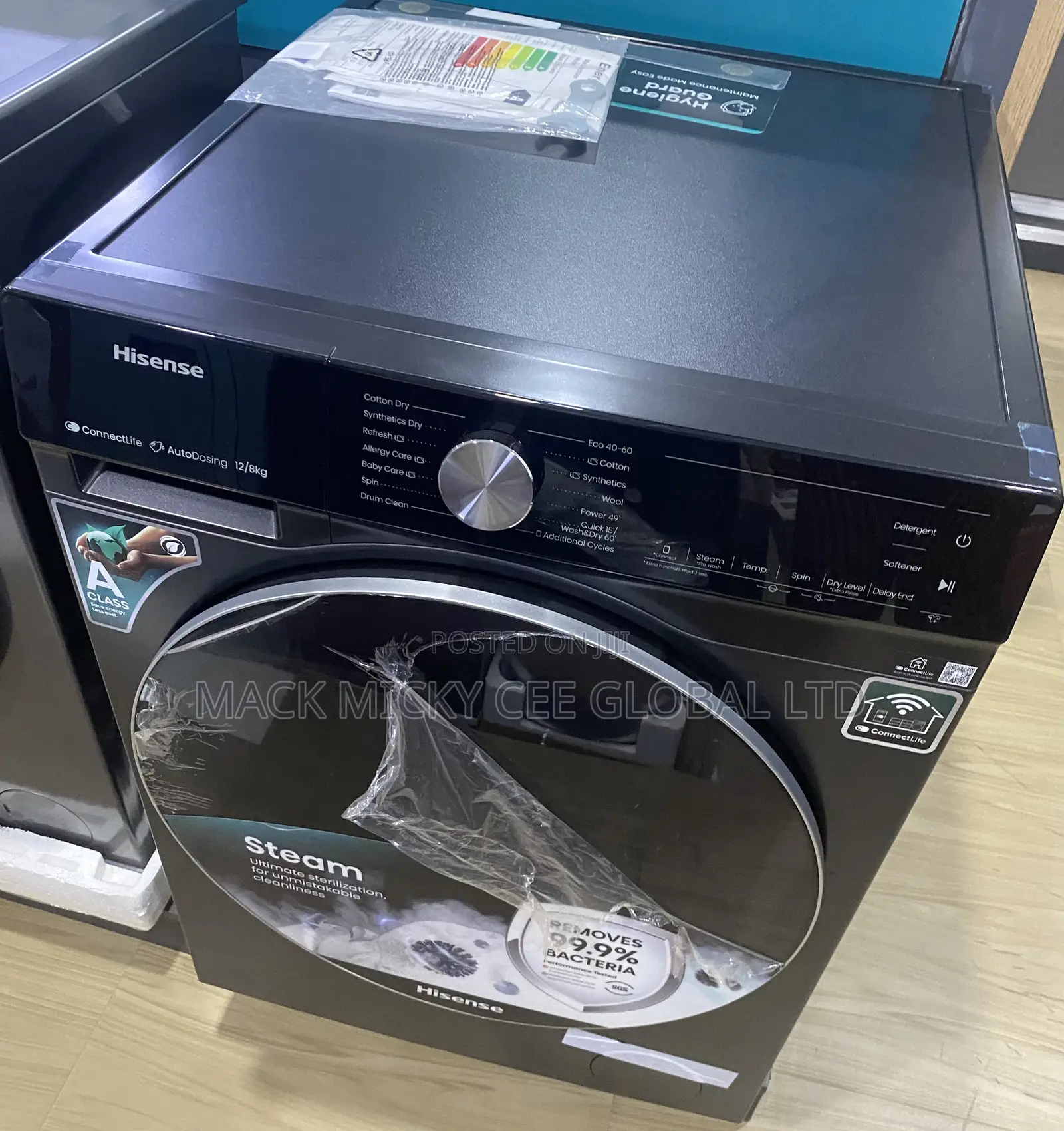 Hisense Front Load Washer and Dryer Washing Machine 12/8kg
