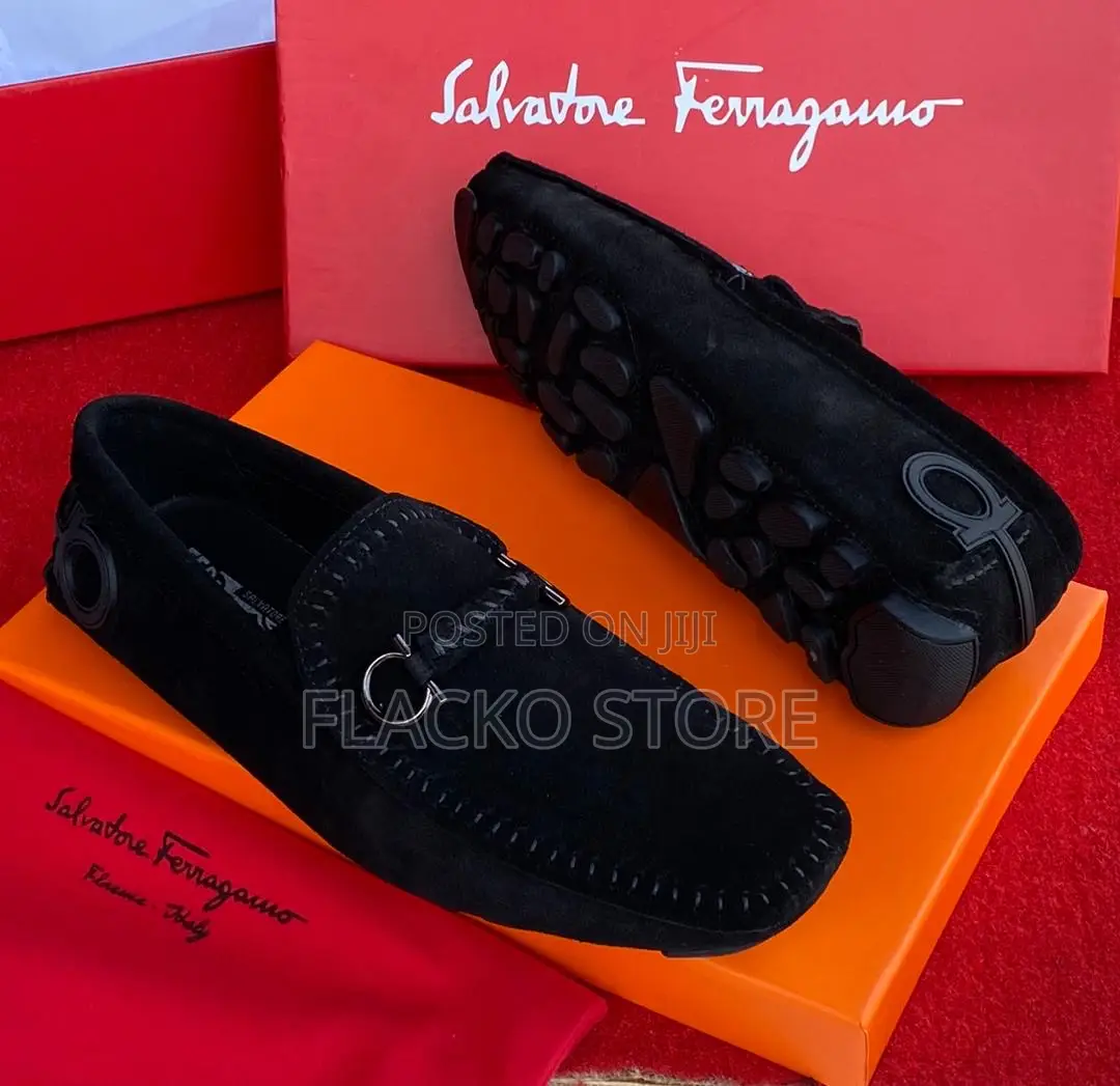Original Salvatore Ferragamo Suede Drivers Shoes