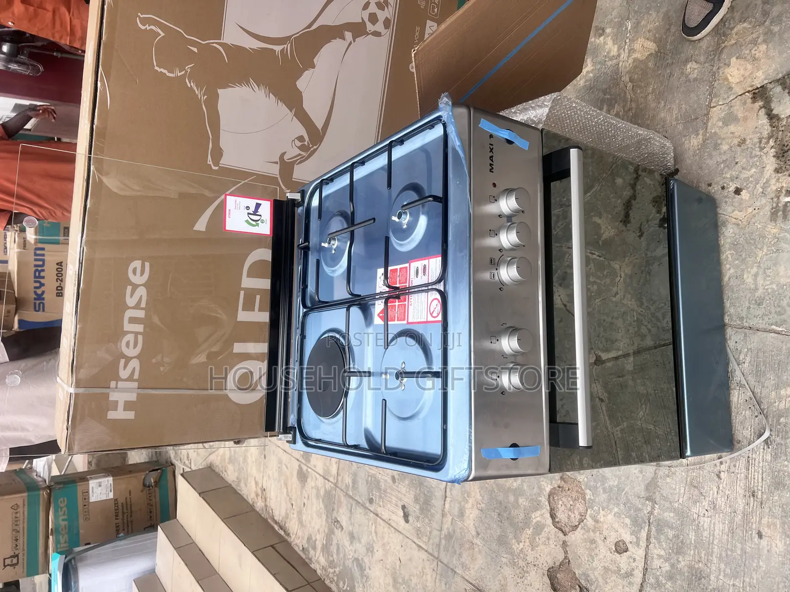 Maxi 60 by 60 (3 Burner+1 Hotplate) Oven and Grill