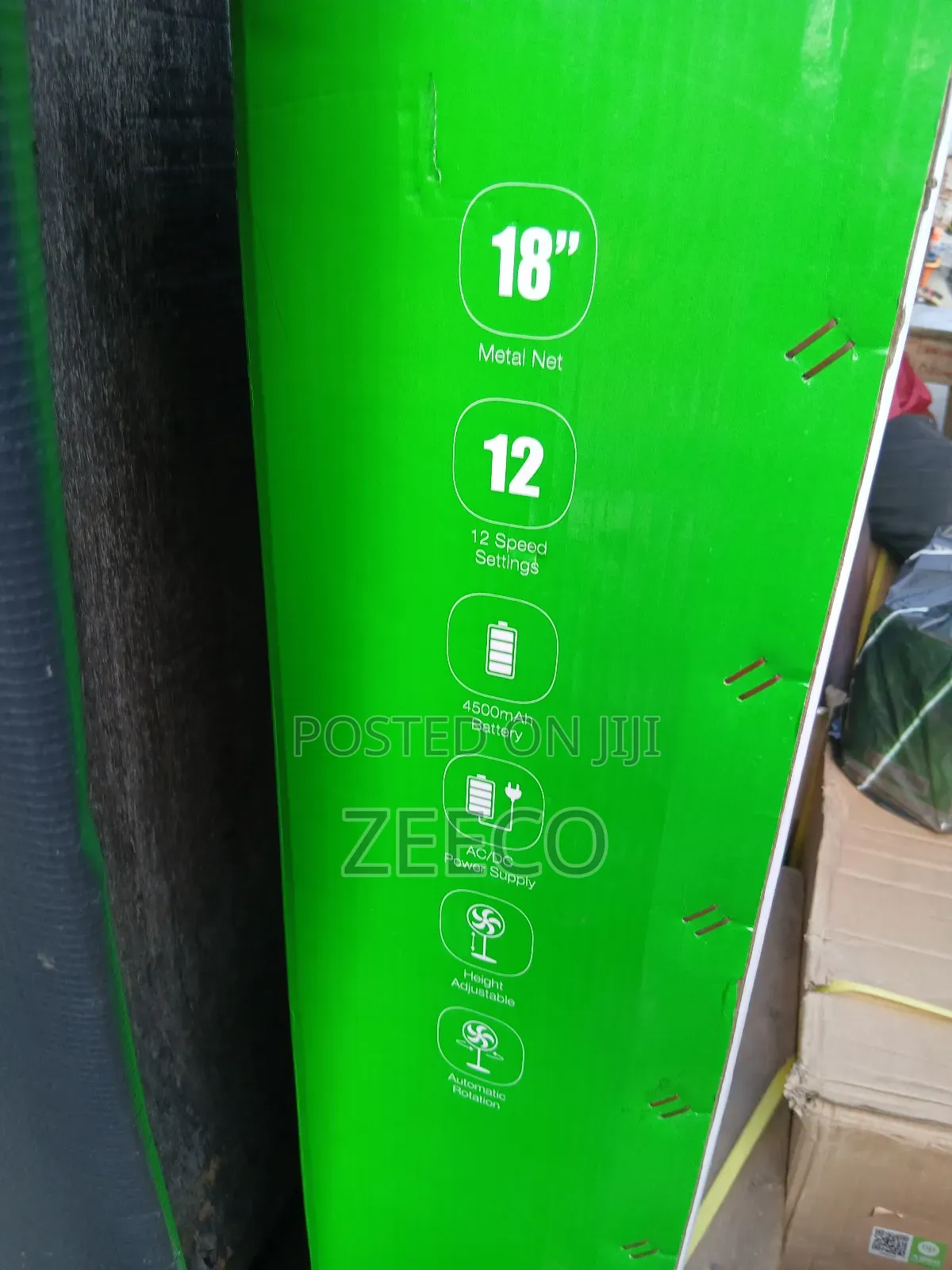 18" Rechargeable Standing Fan