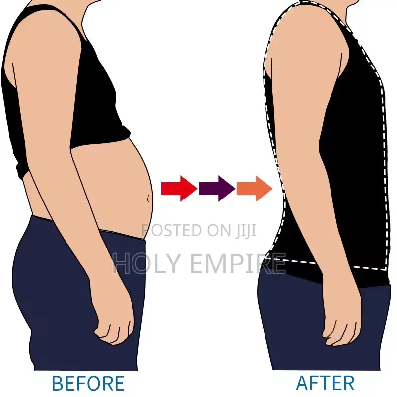 1 PCS Men's Slimming Shirts High Compression Tummy Control Round