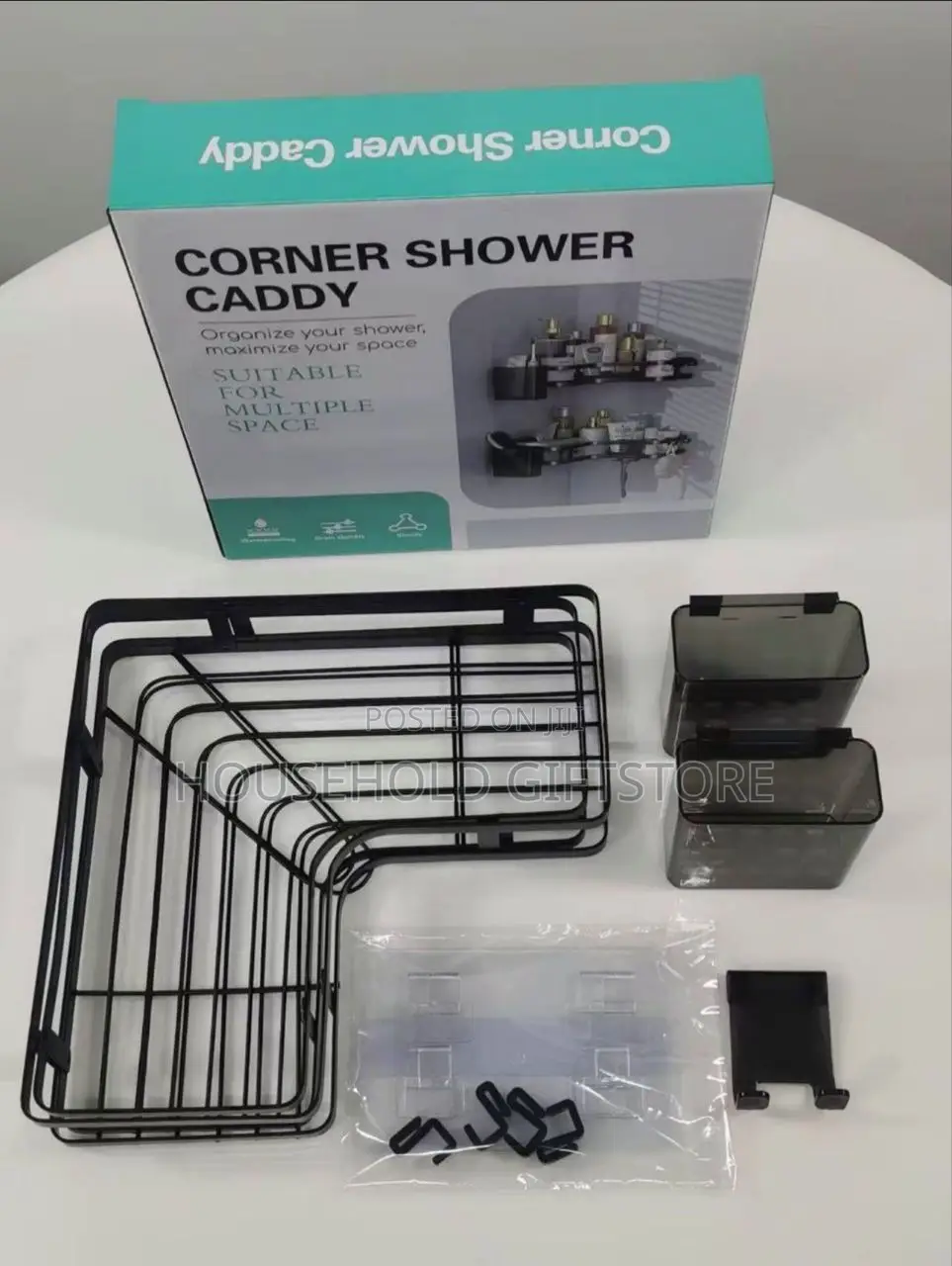 2 in 1 Bathroom Corner Rack