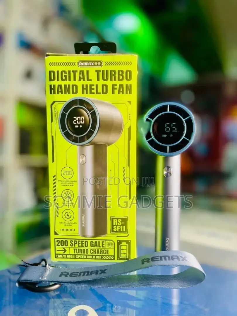 Remax Digital Turbo Handheld Rechargeable Fan