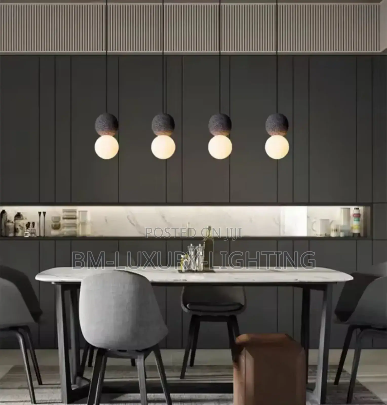 Single Head Cement Led Chandelier