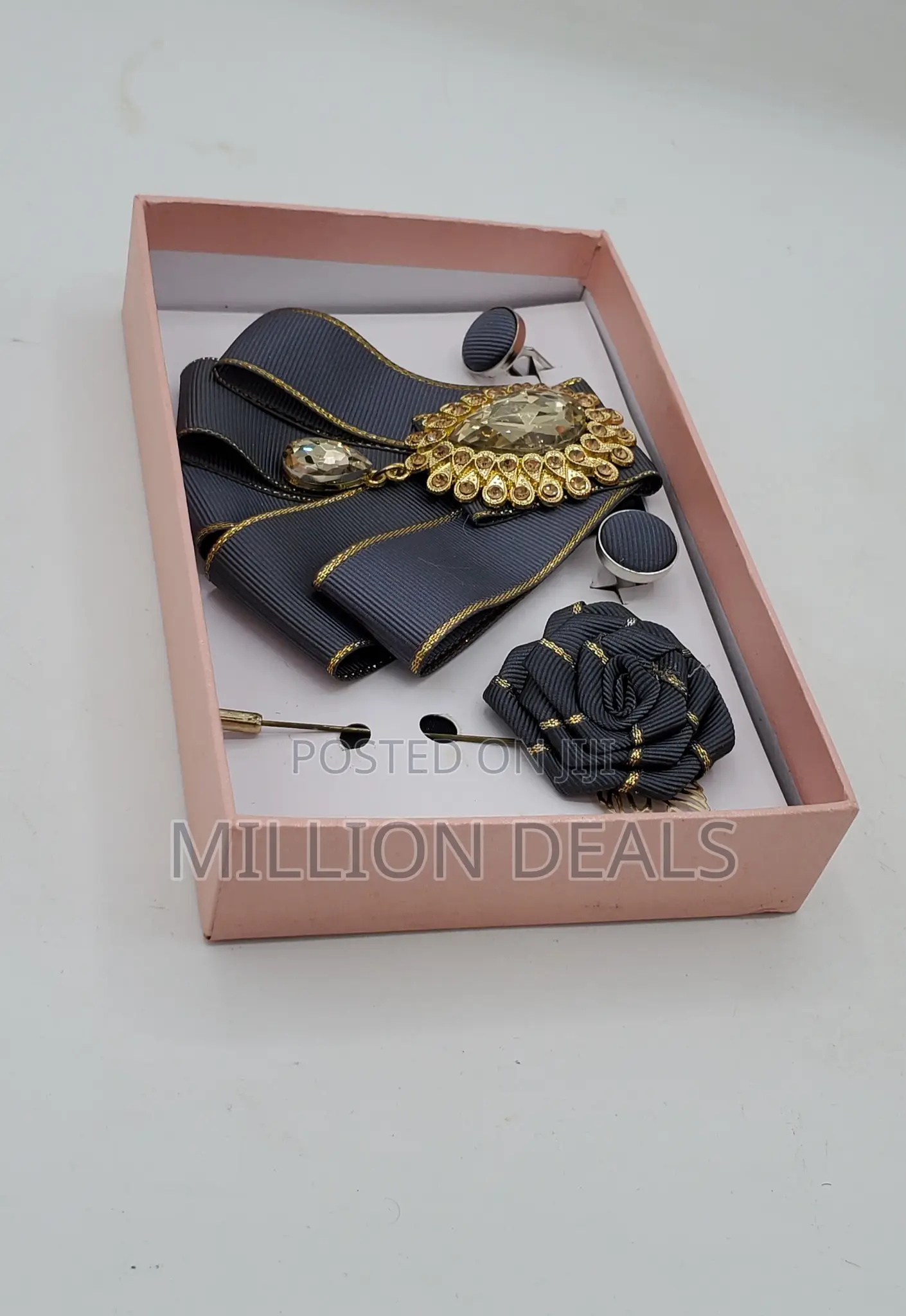 3in1 Barrister Bow Tie, Cufflink, N Lapel Set