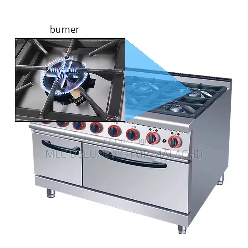 Luxury Kitchen Gas Cooker (6 Burners) With Oven and Cabinet