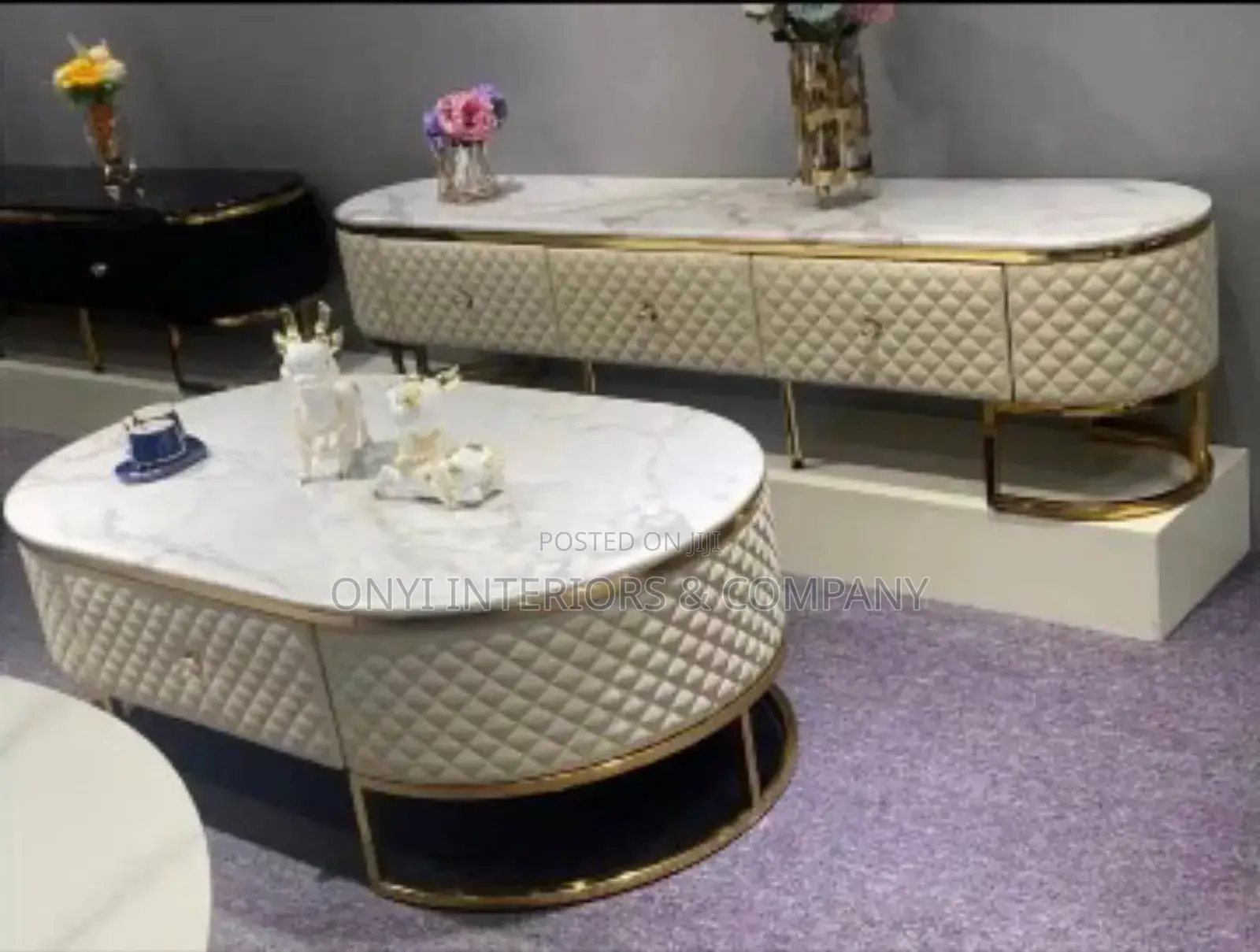 Luxury Tv Stand With Matching Center Table