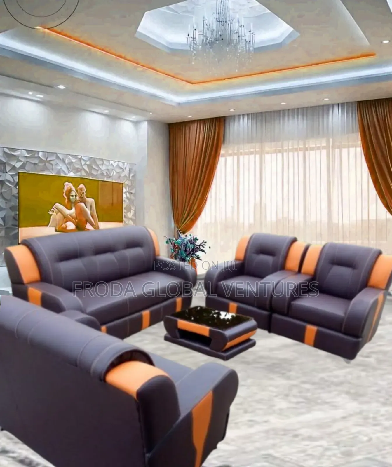 Quality Couch of 7 Seaters Sofa Chairs and Table. Phblb03