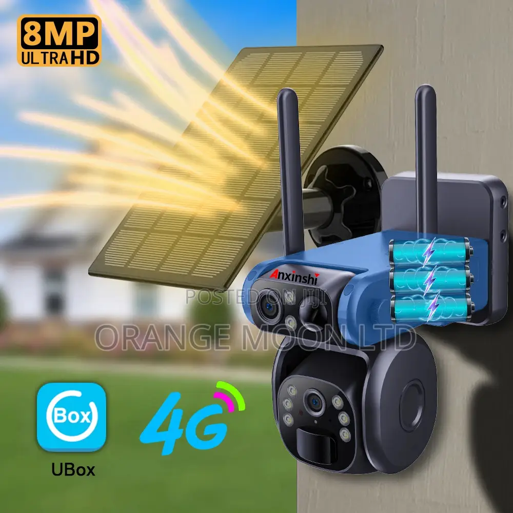 Ubox App Dual Lens 4g Wifi Solar Powered PTZ Camera