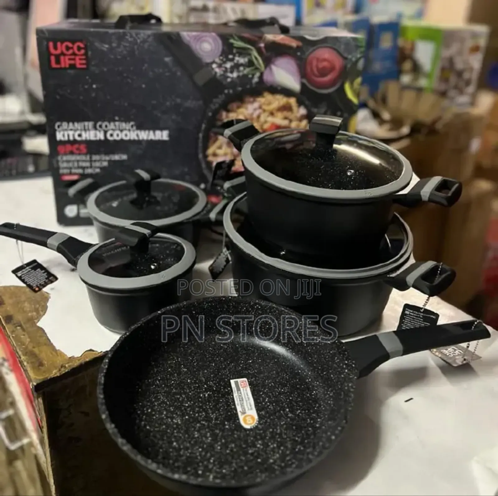 5 PCS Granite Non- Stick Cookware Pots