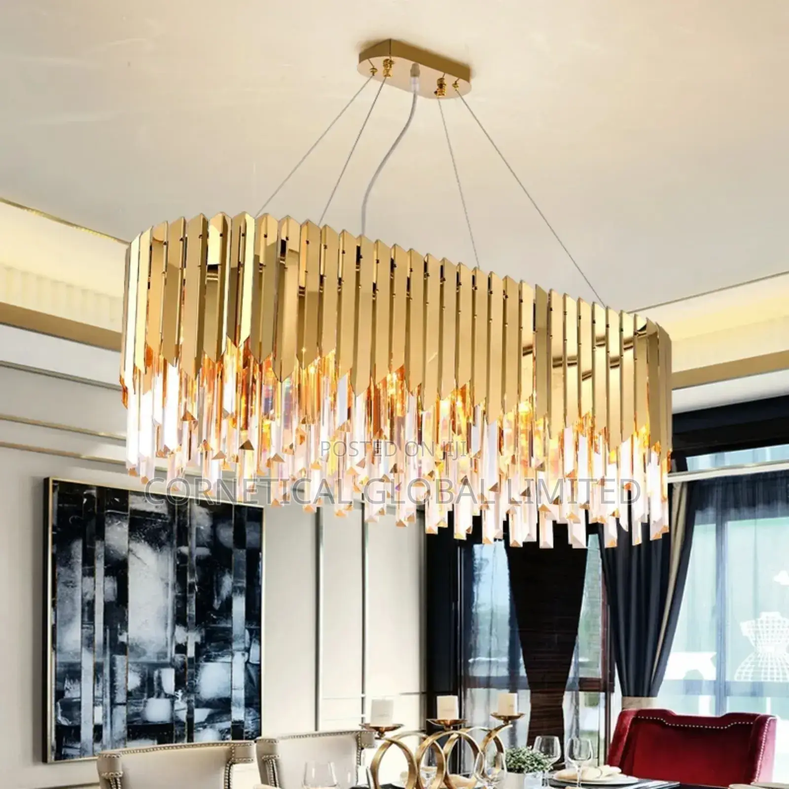 Quality Luxury Modern Crystal Led Chandelier 4 Sitting Room