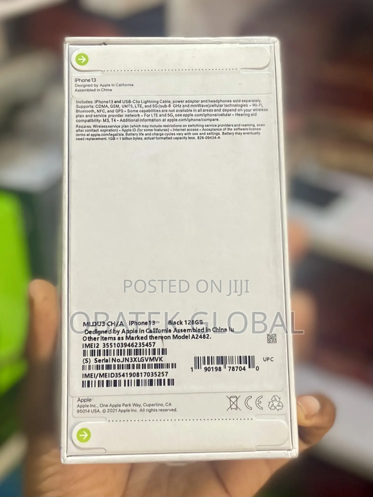 New Apple iPhone 13 128 GB Black