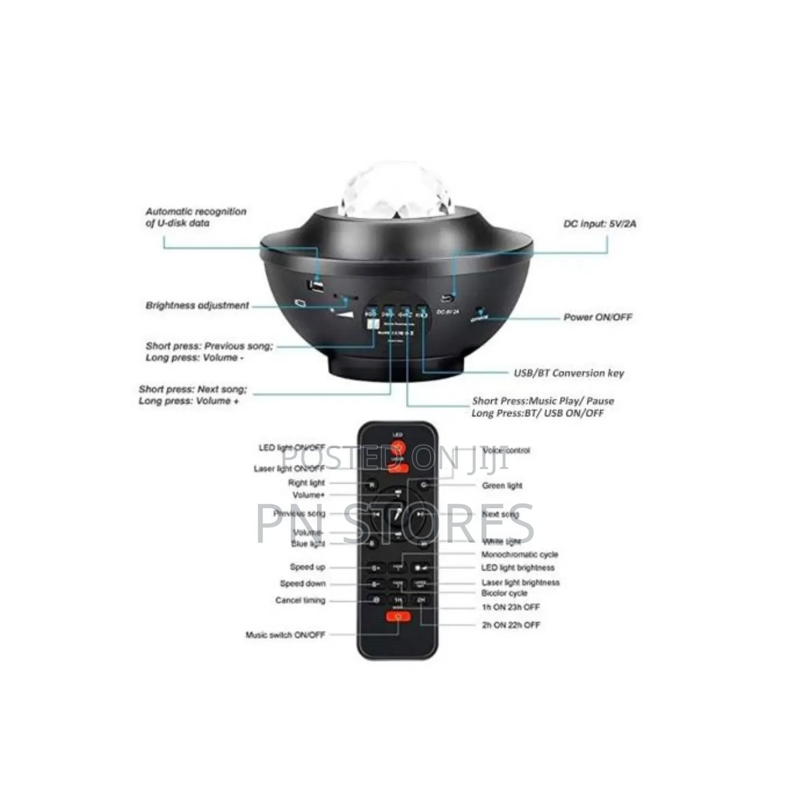 Starry Projector Light Led Night Lamp With Remote Control