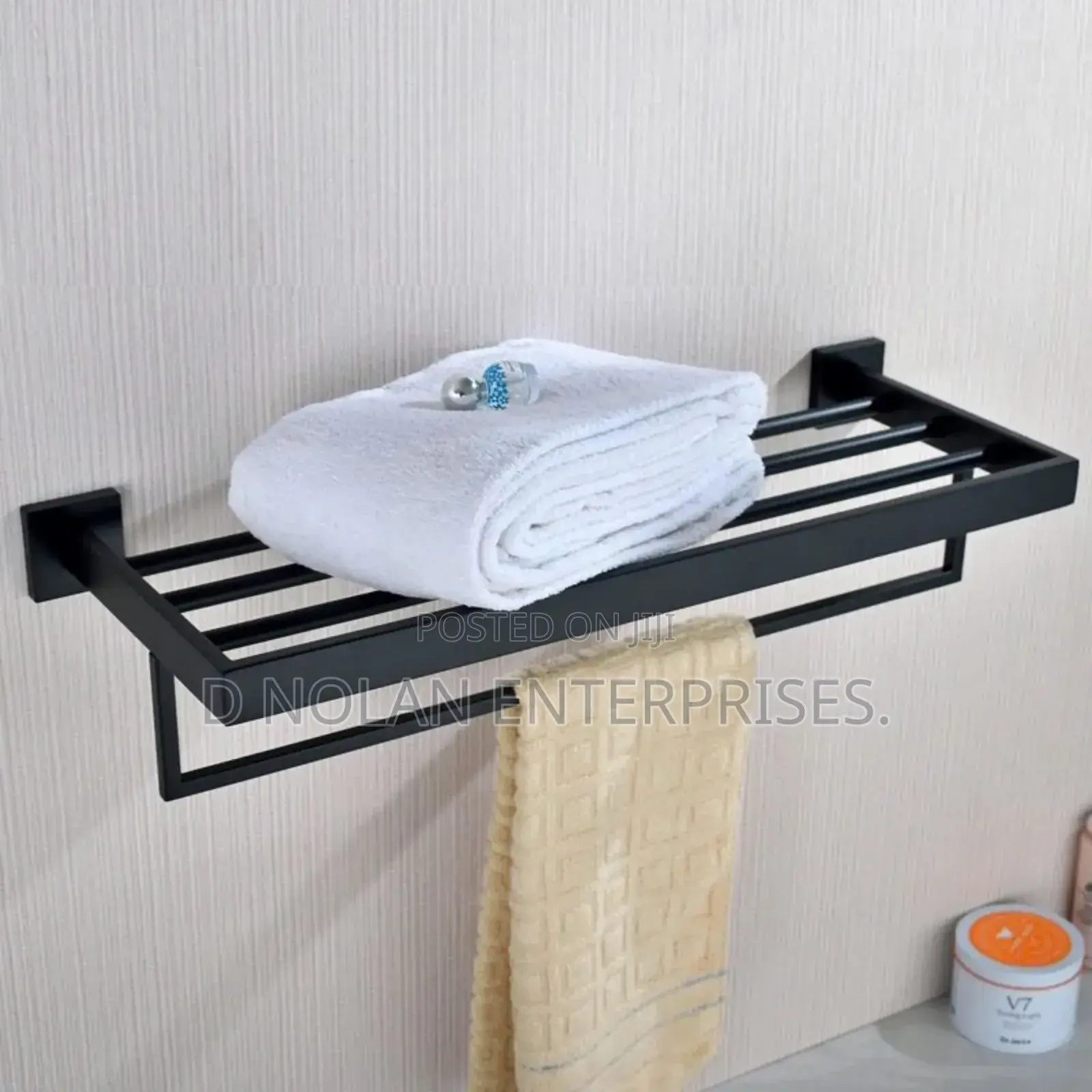 Black Towel Multiple Rack
