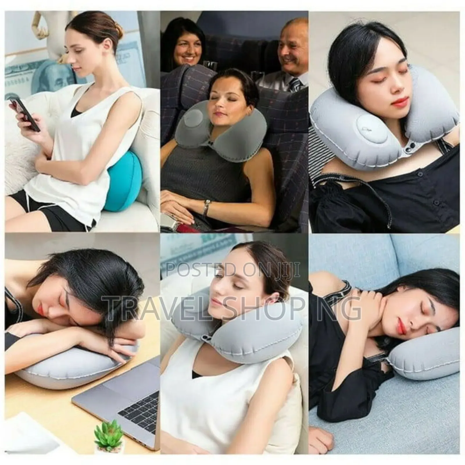 Air Cushion Self Inflating Travel Neck Pillow