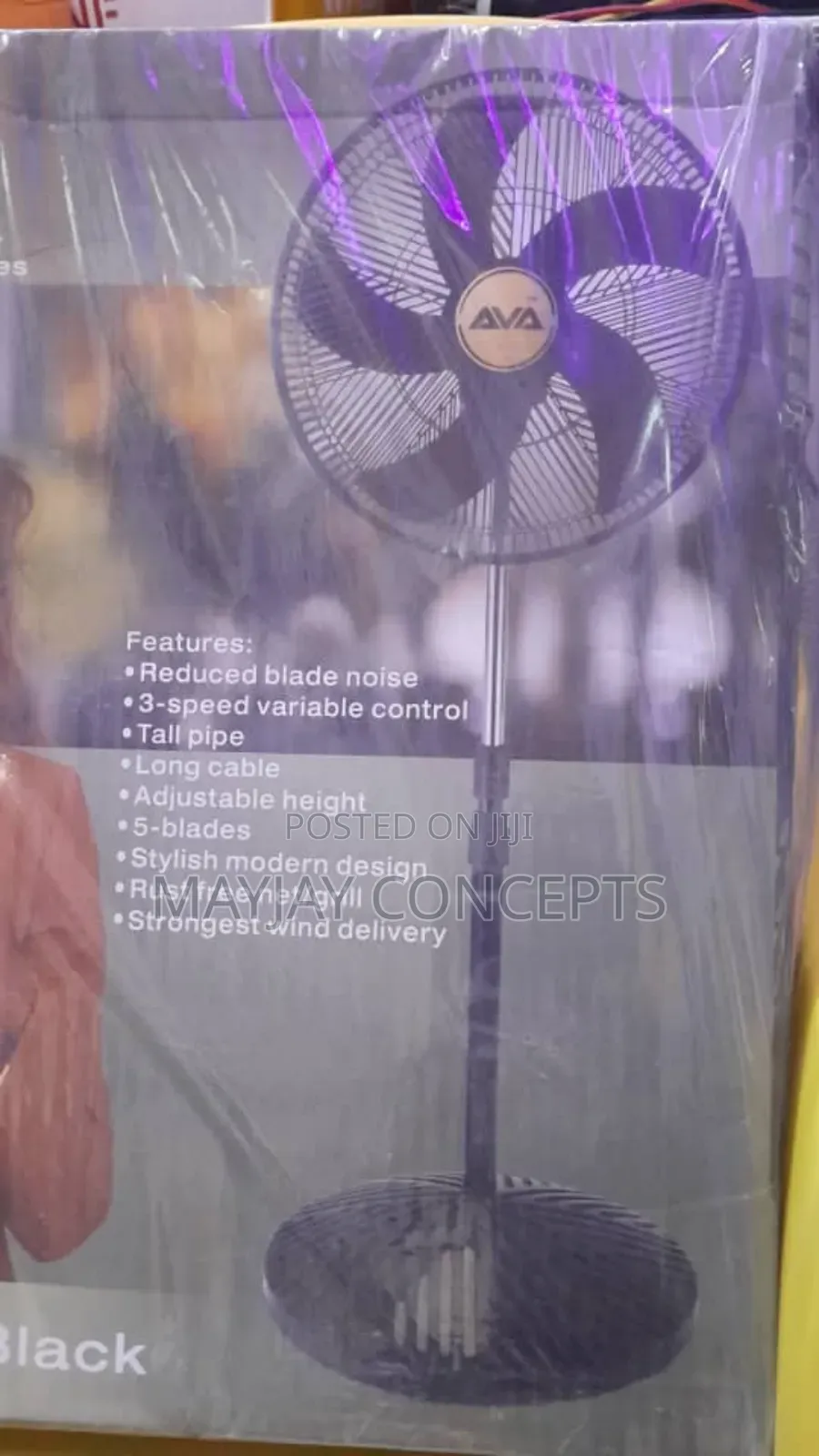 Ava 18-Inch Copper Coil Powerful Standing Fan-5 Blades