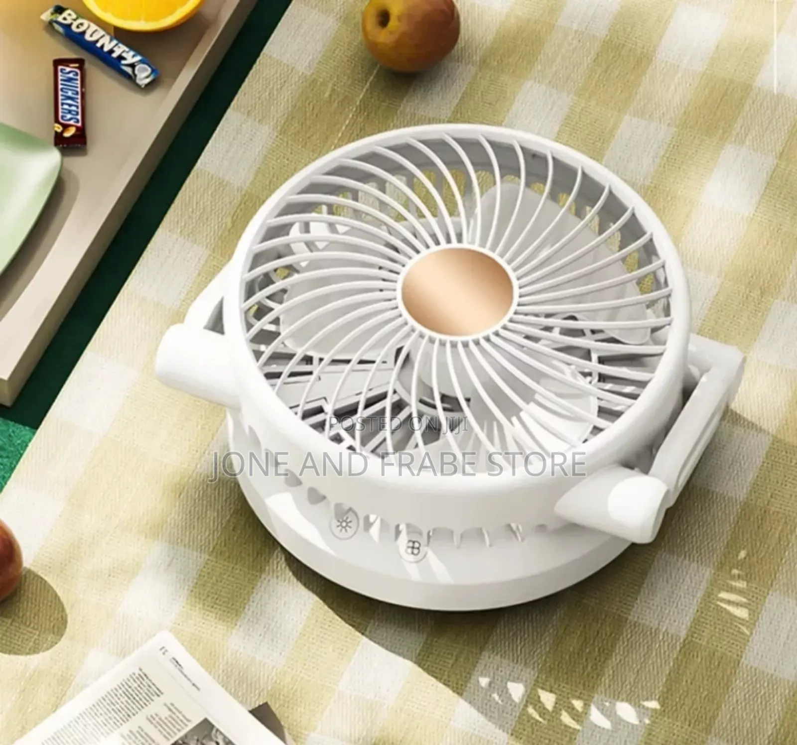 360° Rotation Foldable Mini Rechargeable Fan With Led Light