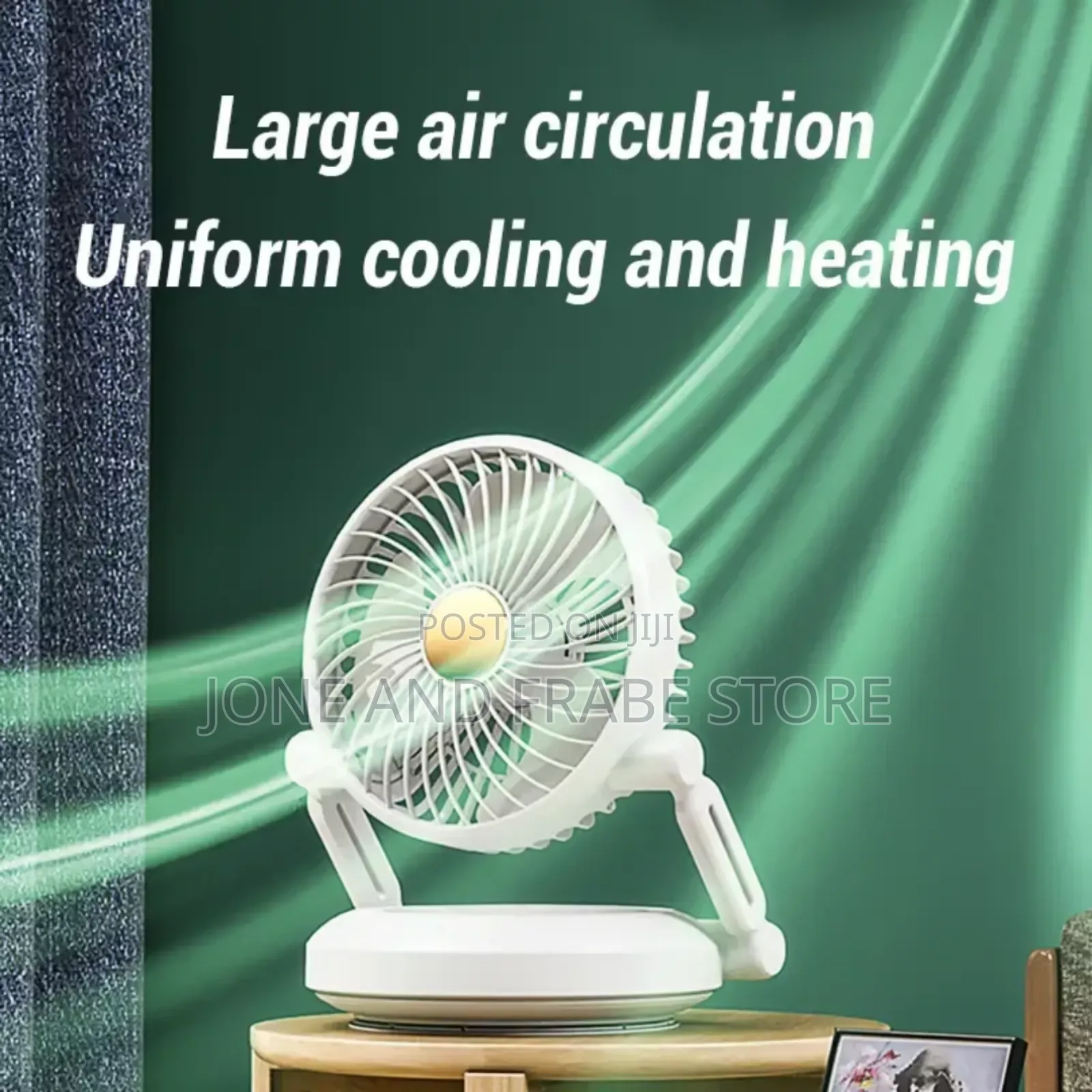 360° Rotation Foldable Mini Rechargeable Fan With Led Light