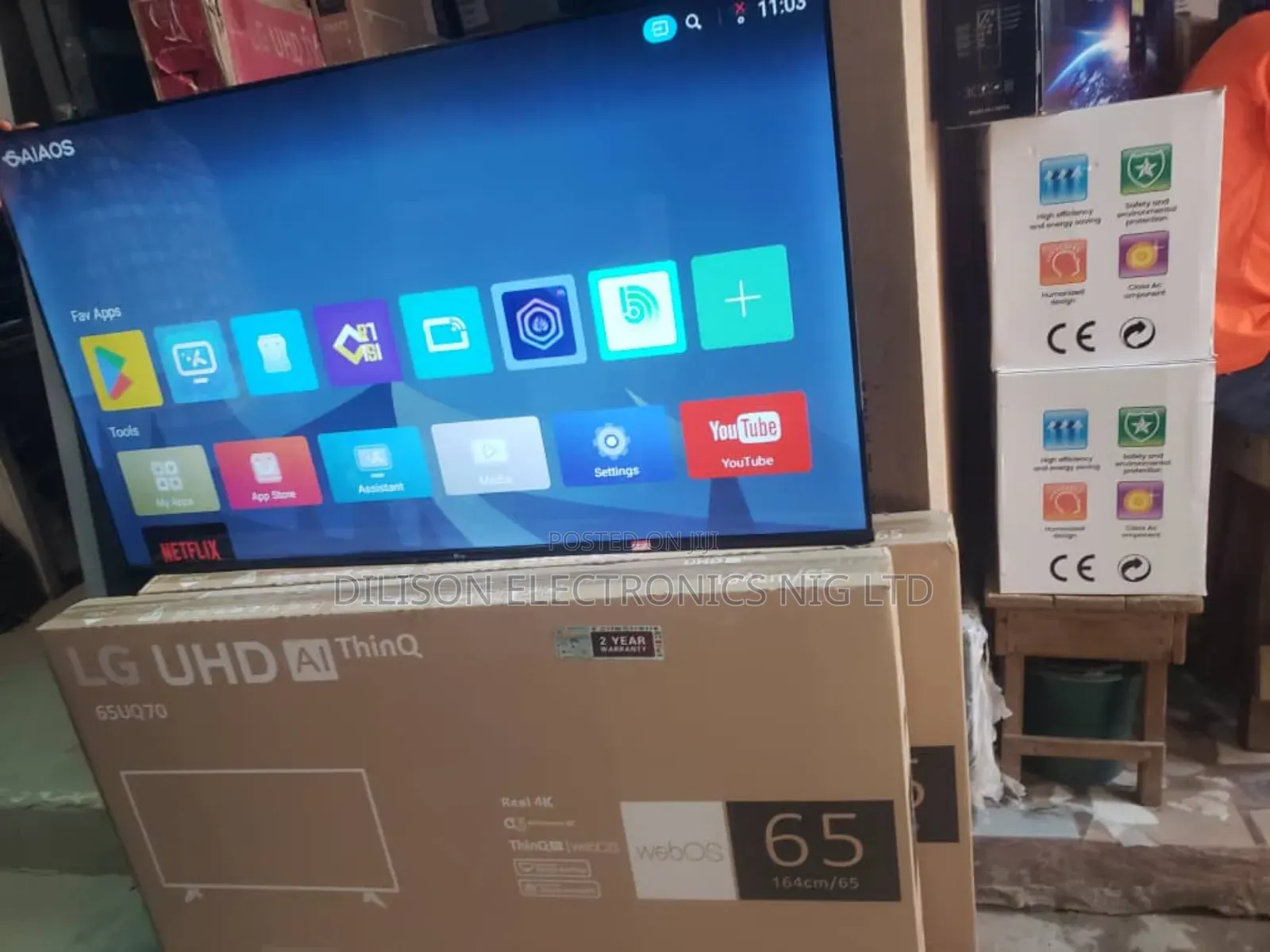 Brand New Lg 65" Smart Netflix, Youtube Support