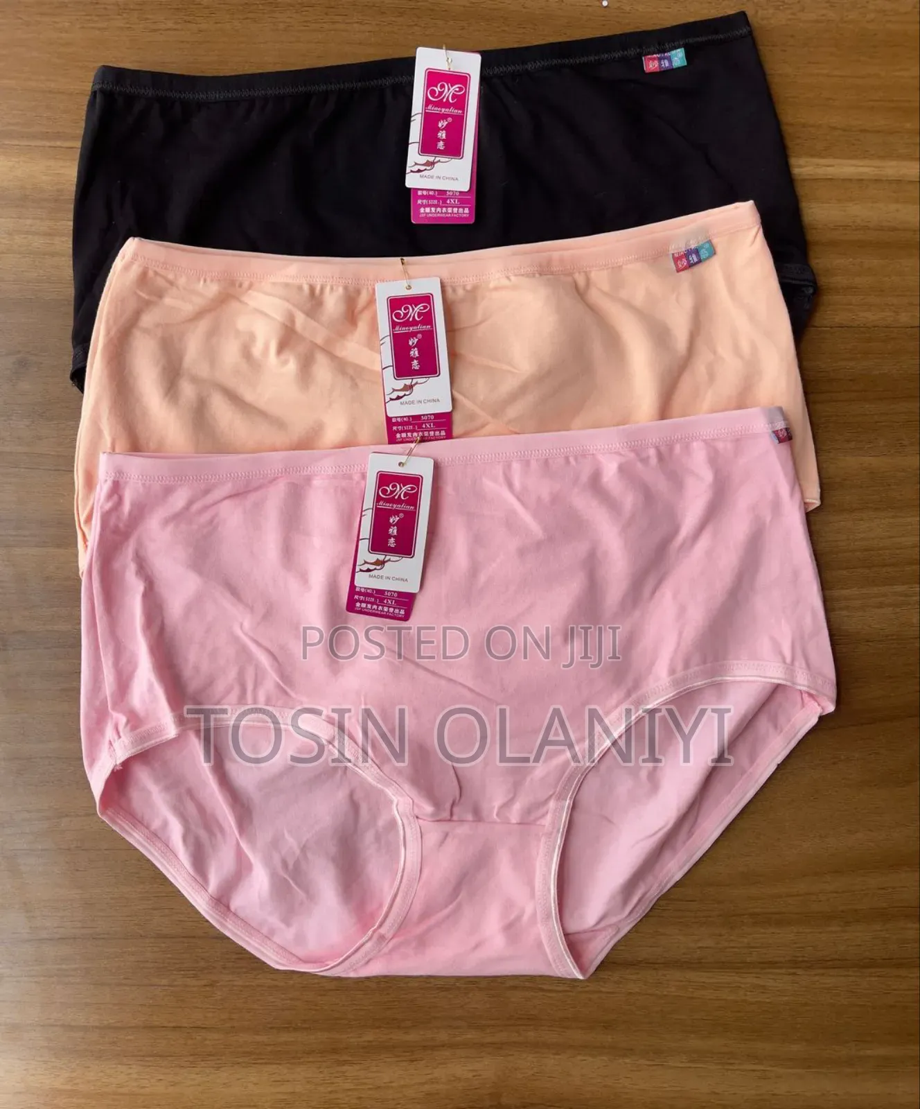 Beautiful Full Cotton Panties. 3 Pieces in a Set
