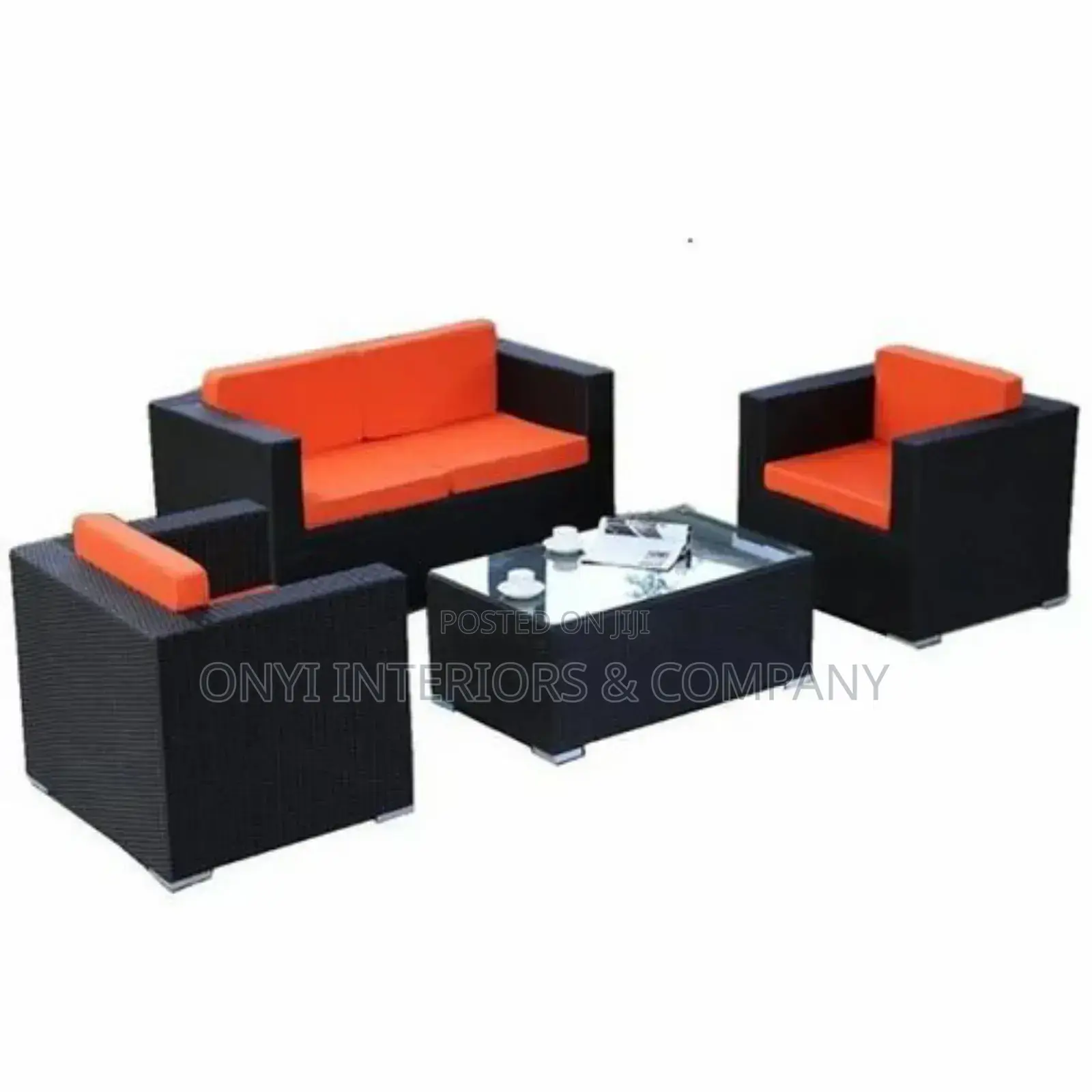 4 Seater Rattan Chair and Table