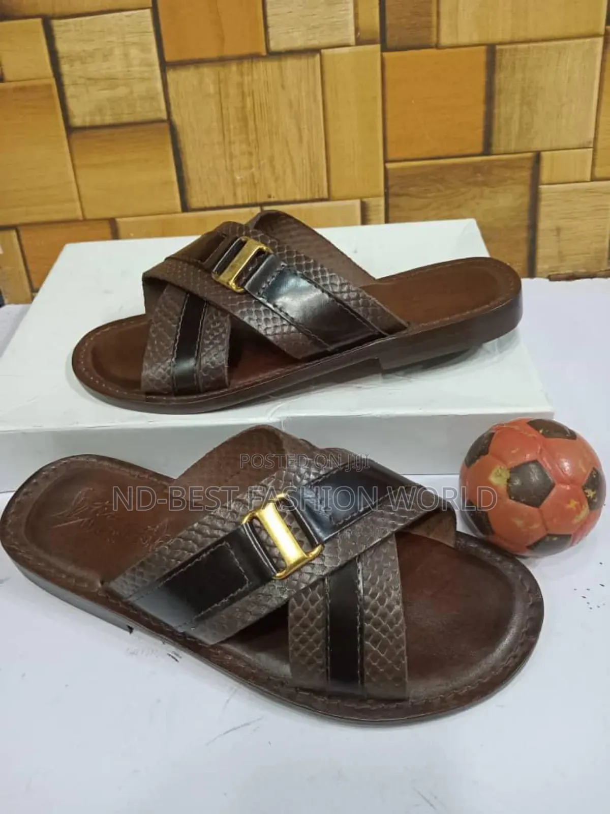 Brawn Leather Italian Slippers