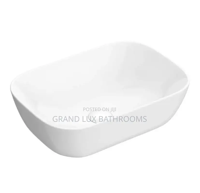 "Modern Rectangular Countertop Bathroom Basin