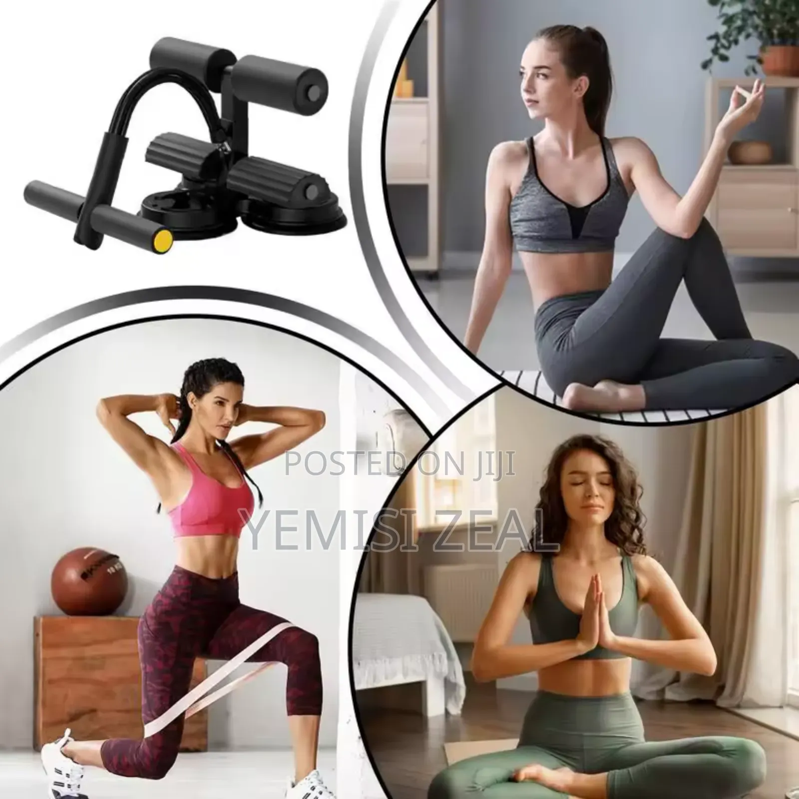 Sunction Sit Up Bar With Resistance Rope