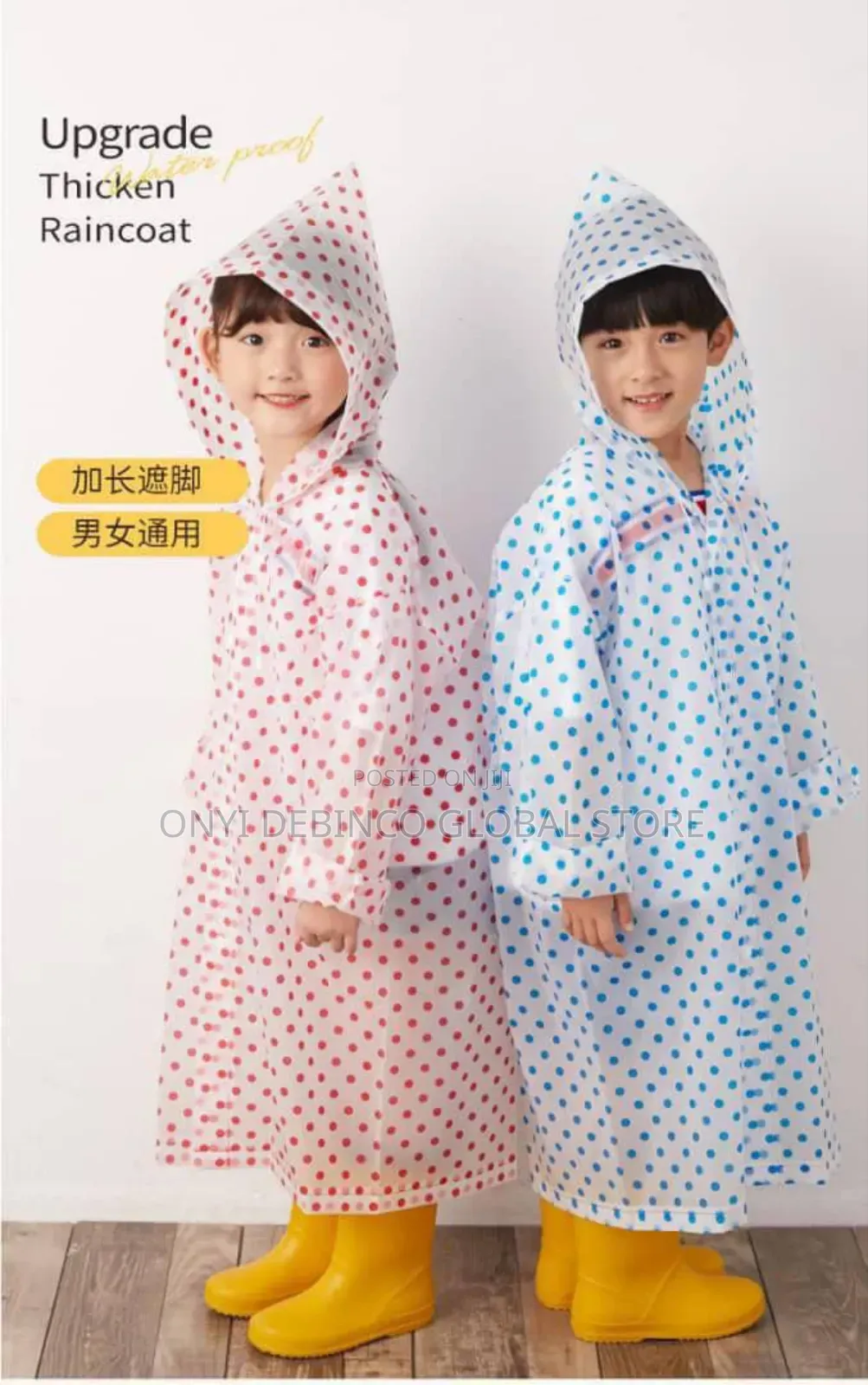 Dots Thicken Waterproof Children Rain Coat For Kids