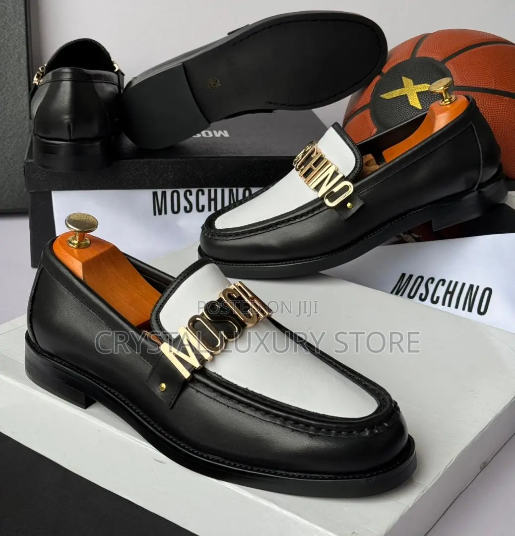 Moschino Quality Luxury Men Genuine Leather Shoe