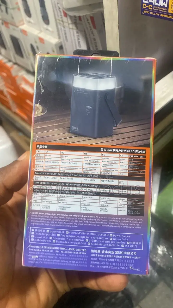 Remax 65w Power Bank 40000mah Fp-3