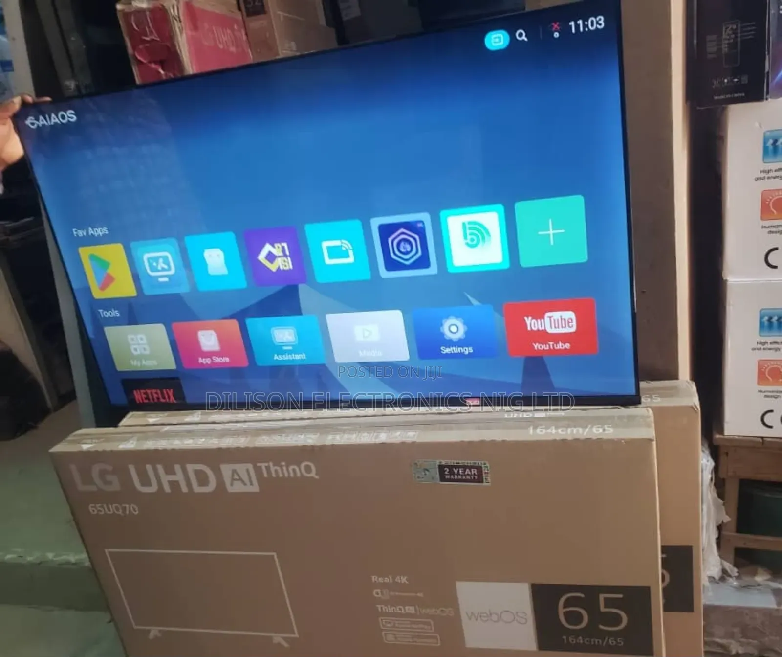 Brand New 65 Android Smart With Bluetooth, Netflix Youtube