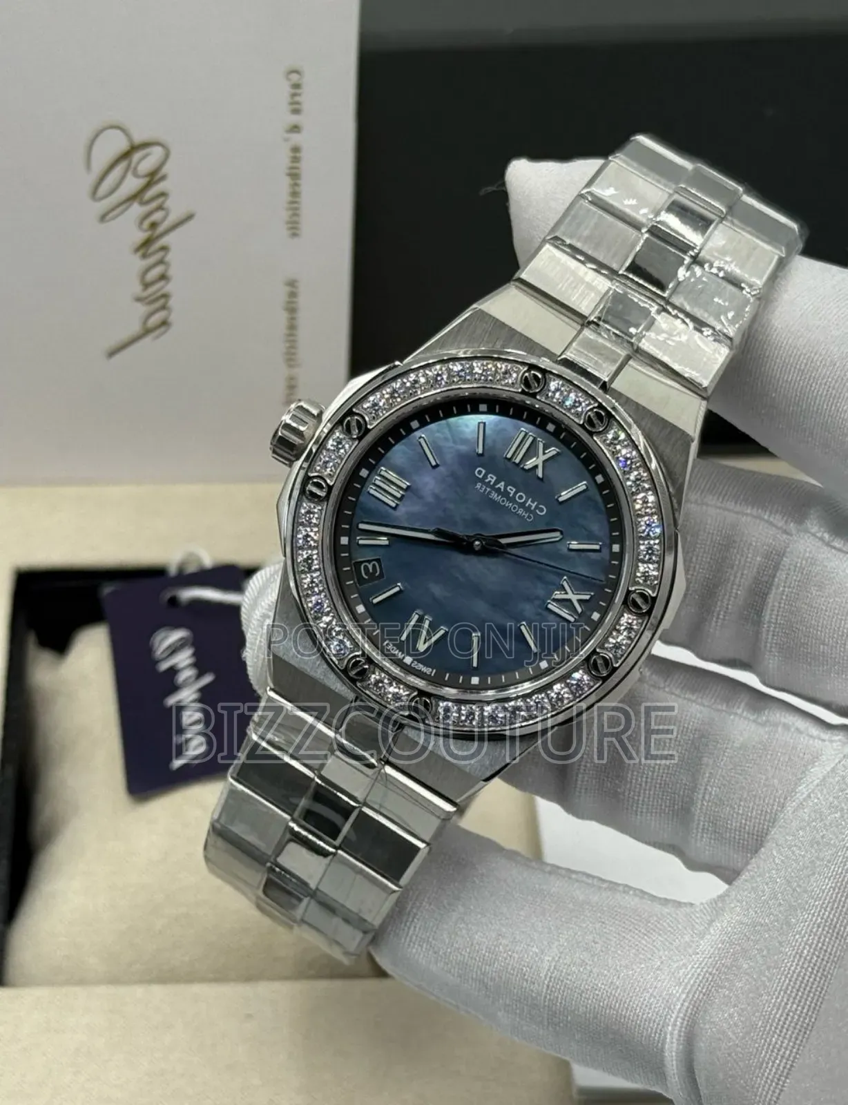 Original Chopard Silver Stainless Steel Watch